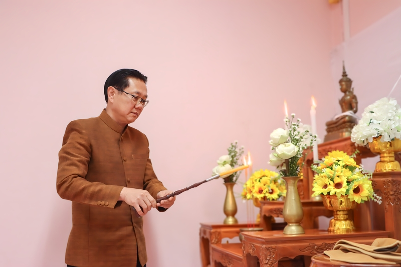 ทำบุญอาคารสำนักงานชั่วคราวคณะแพทยศาสตร์ เสริมสิริมงคลก้าวแรกสู่การจัดตั้งคณะแพทยศาสตร์