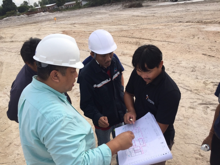 มนพ. ติดตามความคืบหน้าแผนงานการก่อสร้างอาคารหอประชุม และสนามกีฬา NPU Sport Complex