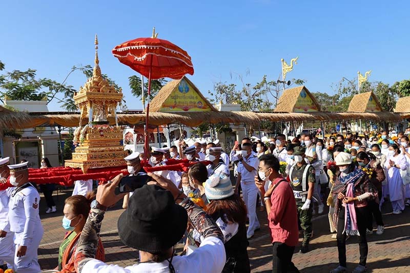 ม.นครพนม ร่วมประกอบพิธีส่งพระอุปคุตกลับสู่สะดือทะเล เนื่องในงานนมัสการองค์พระธาตุพนม ประจำปี 2565