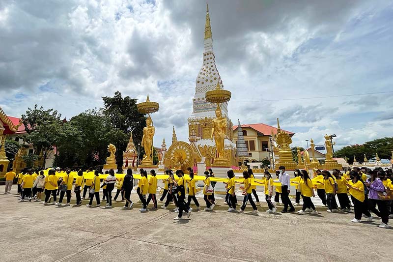 คณะเทคโนโลยีอุตสาหกรรม นำน้องใหม่ไหว้ 3 สิ่งศักดิ์สิทธิ์ บำเพ็ญประโยชน์เพื่อสาธารณะ ปลูกจิตสำนึกด้านจิตอาสา