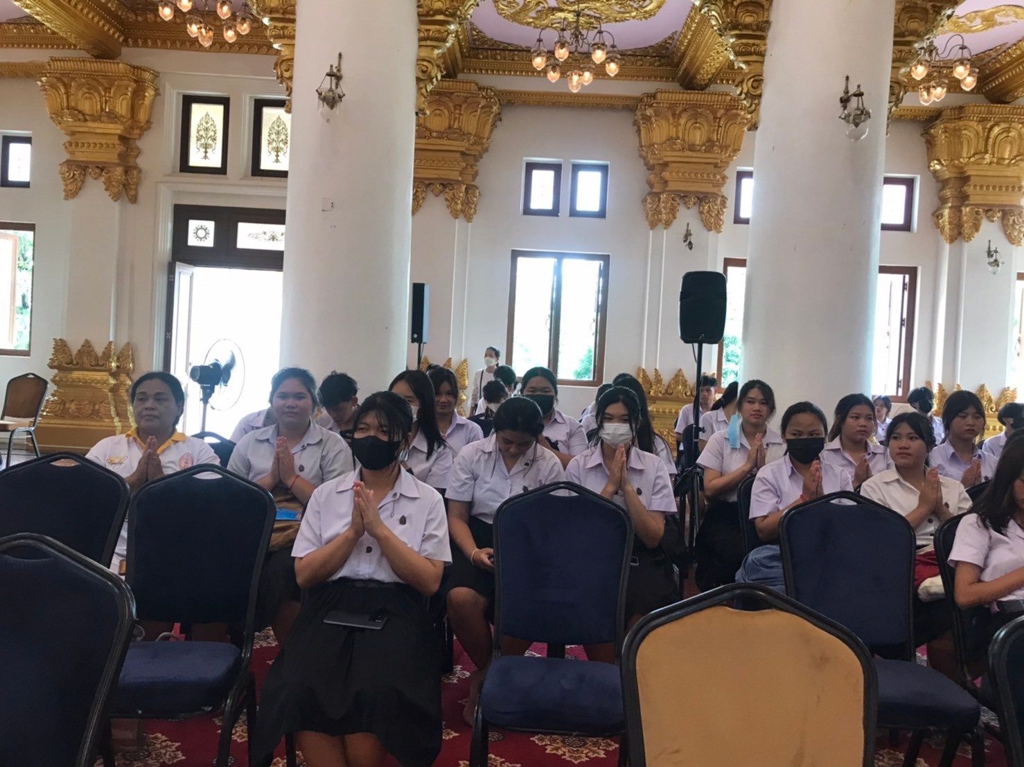 วิทยาลัยธาตุพนม ม.นครพนม ร่วมพิธีเจริญพระพุทธมนต์ ถวายพระพรชัยมงคลแด่สมเด็จพระเจ้าลูกเธอ เจ้าฟ้าพัชรกิติยาภา นเรนทิราเทพยวดี กรมหลวงราชสาริณีสิริพัชร มหาวัชรราชธิดา ณ วัดพระธาตุพนม วรมหาวิหาร อำเภอธาตุพนม จังหวัดนครพนม