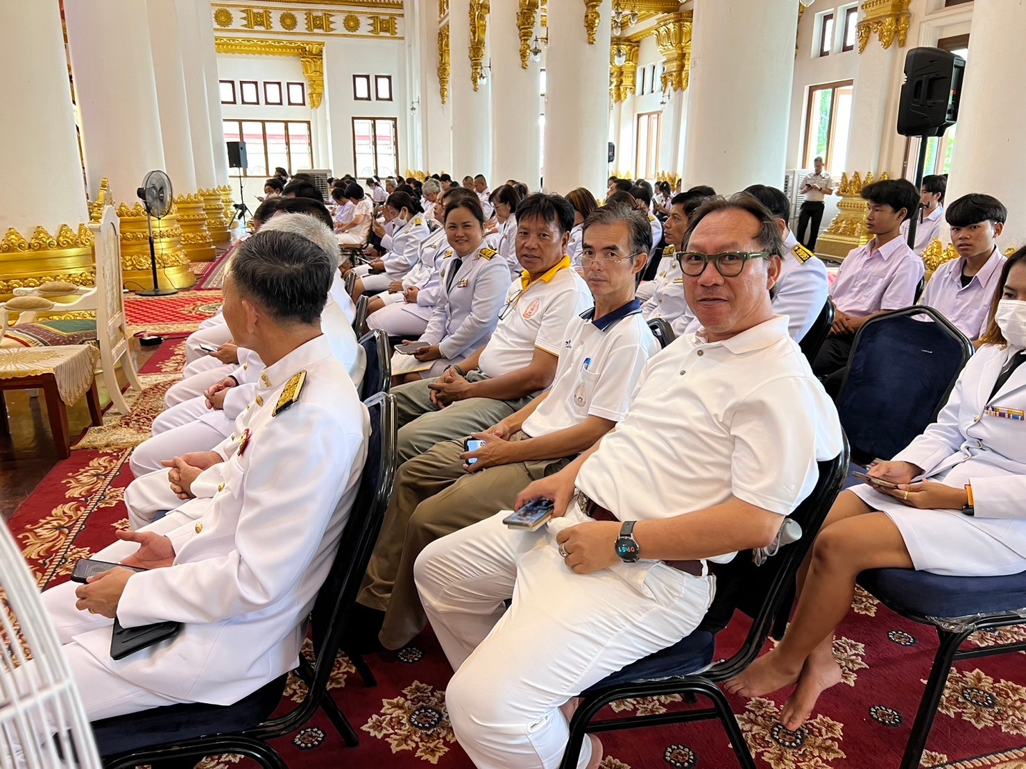 วิทยาลัยธาตุพนม ม.นครพนม ร่วมพิธีเจริญพระพุทธมนต์ ถวายพระพรชัยมงคลแด่สมเด็จพระเจ้าลูกเธอ เจ้าฟ้าพัชรกิติยาภา นเรนทิราเทพยวดี กรมหลวงราชสาริณีสิริพัชร มหาวัชรราชธิดา ณ วัดพระธาตุพนม วรมหาวิหาร อำเภอธาตุพนม จังหวัดนครพนม