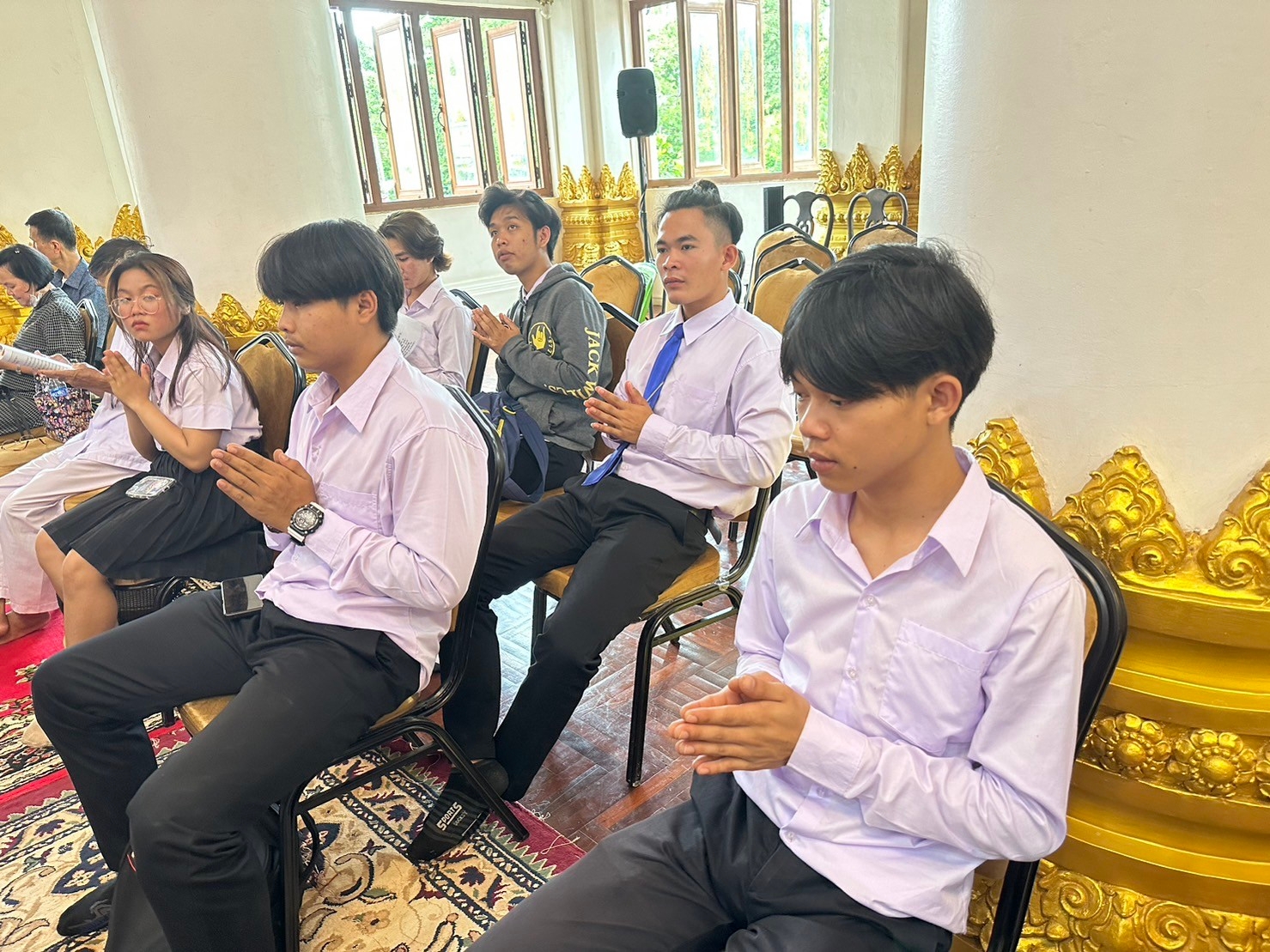 วิทยาลัยธาตุพนม ม.นครพนม ร่วมพิธีเจริญพระพุทธมนต์ ถวายพระพรชัยมงคลแด่สมเด็จพระเจ้าลูกเธอ เจ้าฟ้าพัชรกิติยาภา นเรนทิราเทพยวดี กรมหลวงราชสาริณีสิริพัชร มหาวัชรราชธิดา ณ วัดพระธาตุพนม วรมหาวิหาร อำเภอธาตุพนม จังหวัดนครพนม