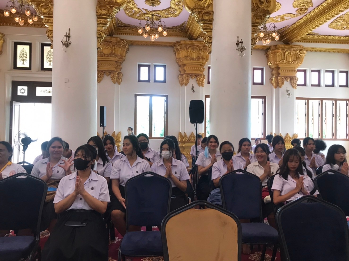 วิทยาลัยธาตุพนม ม.นครพนม ร่วมพิธีเจริญพระพุทธมนต์ ถวายพระพรชัยมงคลแด่สมเด็จพระเจ้าลูกเธอ เจ้าฟ้าพัชรกิติยาภา นเรนทิราเทพยวดี กรมหลวงราชสาริณีสิริพัชร มหาวัชรราชธิดา ณ วัดพระธาตุพนม วรมหาวิหาร อำเภอธาตุพนม จังหวัดนครพนม