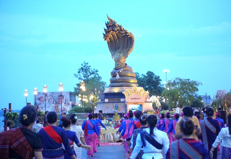 ม.นครพนม จัดกิจกรรมบวงสรวงไหว้องค์พญานาคสืบสานวัฒนธรรม บูรณาการงานวิจัยร่วมชุมชน