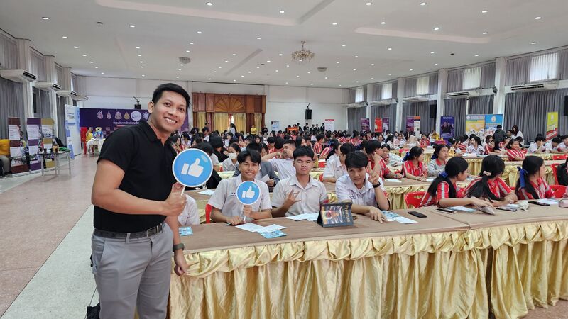 งานรับเข้าและแนะแนวการศึกษา มนพ. จัดกิจกรรมบริการวิชาการและแนะแนวการศึกษาแก่โรงเรียนนครพนมวิทยาคม