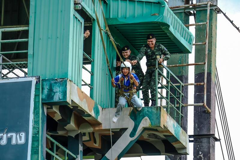 สาขาวิชารัฐประศาสนศาสตร์ เข้าศึกษาดูงานโครงการทหารพันธุ์ดีค่ายพระยอดเมืองขวาง พร้อมทดสอบกำลังใจกระโดดหอสูง