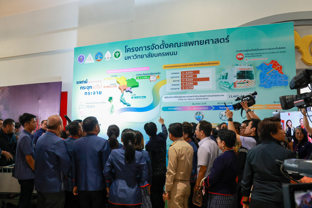 ม.นครพนม ร่วมต้อนรับนายกรัฐมนตรี ในโอกาสประชุม ครม.สัญจร ณ จังหวัดนครพนม พร้อมเสนอแผนจัดตั้งคณะแพทยศาสตร์