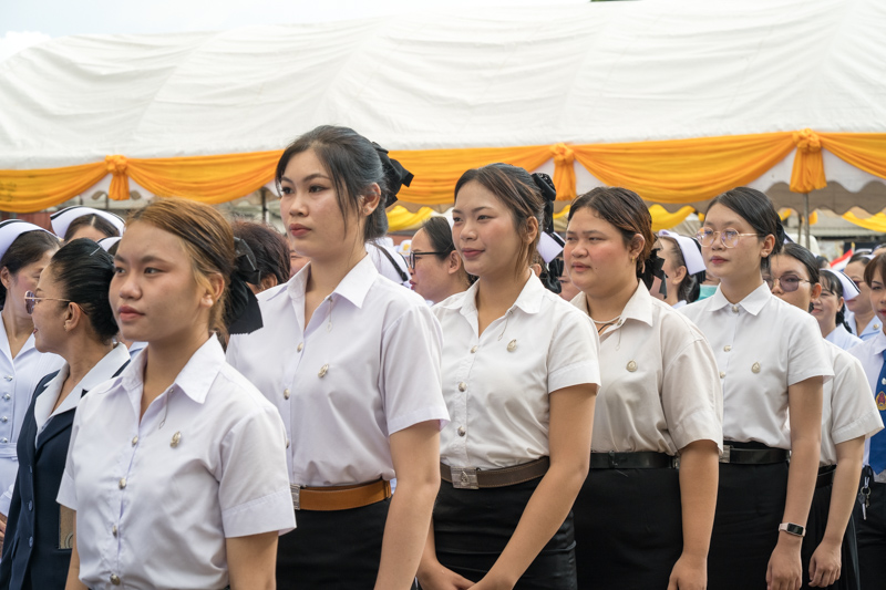 มหาวิทยาลัยนครพนม ร่วมพิธีวางพวงมาลาเนื่องในวันมหิดล ประจำปี 2568